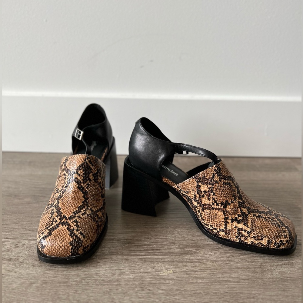Jeffrey Campbell Snakeskin Chunky Heels